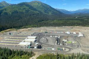 A drone’s view a Seabridge Gold’s Camp 11 at the flagship KSM project. The company has recently won a court battle over $4.4 million owing from the Canadian Revenue Agency. File photo