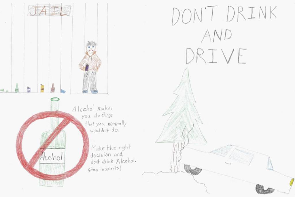 A poster by Cruz, aged 11, of Nelson was the winner in Interior Health’s 2024 poster contest, in the Grade 6 to 8 alcohol category. (Interior Health)