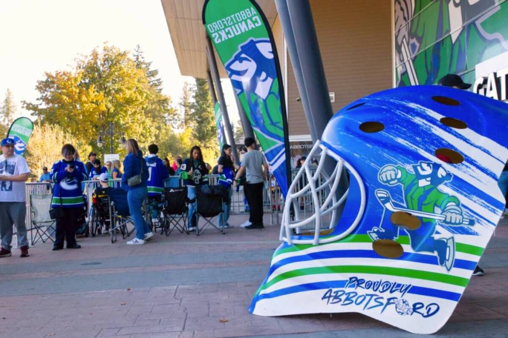 Dozens of Vancouver Canucks fans were waiting at Abbotsford Centre on Sept. 24 for the player arrivals ahead of the preseason game against the Calgary Flames.